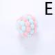 Cat Toy Colorful Plush Ball, Sounding Multi-color Rainbow Ball