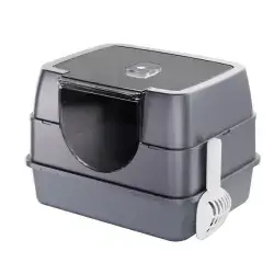 Enclosed Cat Litter Box, Orange - Odor-Locking, Spacious For Large Cats, A Must-Have For Cat Parents