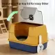Enclosed Cat Litter Box, Orange - Odor-Locking, Spacious For Large Cats, A Must-Have For Cat Parents