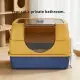 Enclosed Cat Litter Box, Orange - Odor-Locking, Spacious For Large Cats, A Must-Have For Cat Parents