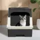 Fully Enclosed Magic Cube Litter Box, Top&Front Entry, Pull-Out Drawer, Anti-Splash Odor Control, Large For Big Cats