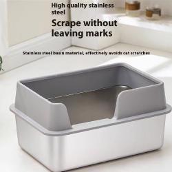 stainless-steel-litter-box-high-fence-anti-splash
