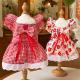 Pet Clothes Flounced Sleeve Three Colors Dress