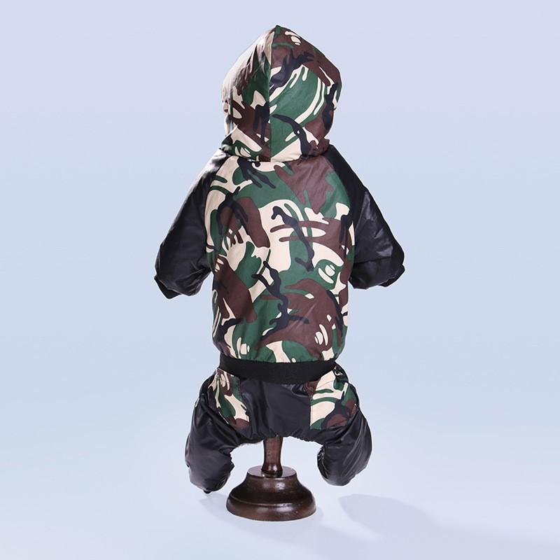 Pet Clothes Autumn Winter Camouflage Hooded Pet Clothing