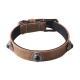 PU Leather Cats Eye Stone Dog Collar