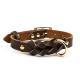 Twisted PU Leather Dog Collar