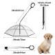 Dog Umbrella Small Breed, Clear Dog Umbrella Leash For Small Dogs, Keeps Dogs Dry Walking Rain, Doggie Rain Umbrella With Adjustable Leash, Self-Assembly