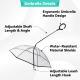 Dog Umbrella Small Breed, Clear Dog Umbrella Leash For Small Dogs, Keeps Dogs Dry Walking Rain, Doggie Rain Umbrella With Adjustable Leash, Self-Assembly