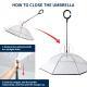 Dog Umbrella Small Breed, Clear Dog Umbrella Leash For Small Dogs, Keeps Dogs Dry Walking Rain, Doggie Rain Umbrella With Adjustable Leash, Self-Assembly