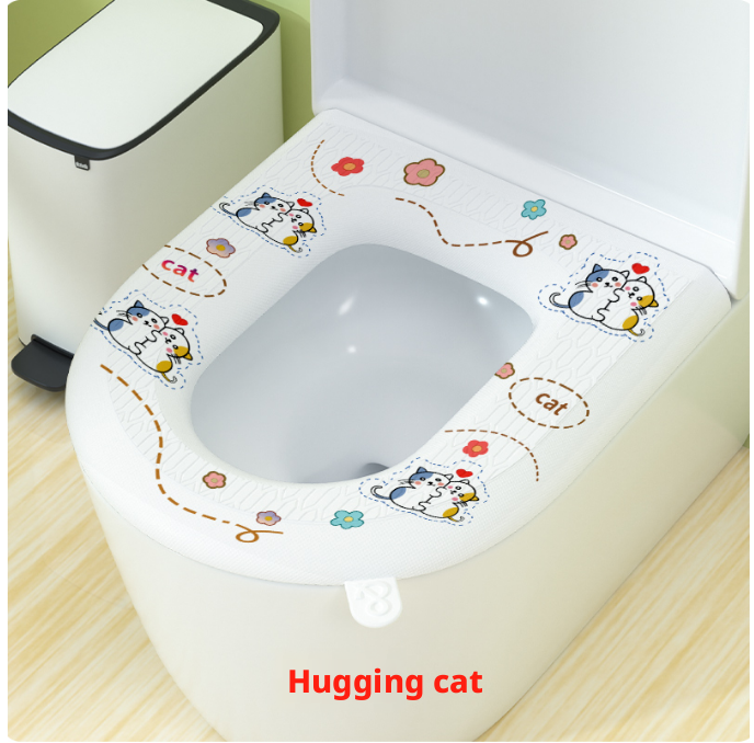 Printed toilet seat-Hug cat-EVA-1 piece - Option1