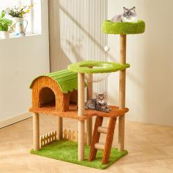 Four Season All In One Cat Tree With Built In Cat Bed