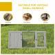 Wooden Guinea Pig Hutch With Run And Doors, Outdoor Triangle Bunny House For Rabbits,Duck And Chicken