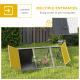 Wooden Guinea Pig Hutch With Run And Doors, Outdoor Triangle Bunny House For Rabbits,Duck And Chicken
