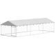 PawHut 20 X 7.5 X 5 Dog Kennel Outdoor For Large Dogs With Waterproof Roof, Silver,For Multiple Parcels Of Goods, Please Pay Attention To The Detailed Dimensions And Weight