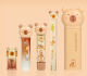 Stationery set-pencil sharpener + ruler + eraser + pencil case + correction tape-1 set - Option1