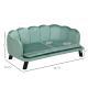 Pearl Design Pet Sofa for Medium and Large Sized Dogs, Pet Bed with Cushion and Solid Wood Legs, Green