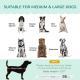 Pearl Design Pet Sofa for Medium and Large Sized Dogs, Pet Bed with Cushion and Solid Wood Legs, Green