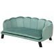 Pearl Design Pet Sofa for Medium and Large Sized Dogs, Pet Bed with Cushion and Solid Wood Legs, Green