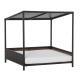 Wicker Dog House Raised Rattan Puppy Bed Cat Shelter for Indoor Outdoor Garden Patio Pet Sofa with Removable Cushion for Medium Sized Pet Brown