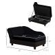 Pet Sofa Bed Couch with Storage, Pet Sofa for Cats and Small Dogs, Black