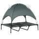 48" x 36" Elevated Portable Dog Cot Cooling Pet Bed with UV Protection Canopy Shade