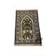 Portable Thin Middle East Ethnic Style Flower Gold Thread Worship Carpet
