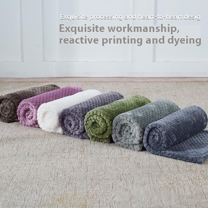 Summer Coral Fleece Blanket For Dogs Sleeping Pets