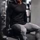 Back Vertical Letter Sports T-shirt Fitness Long Sleeve