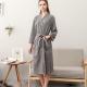Womens Thin Couples Nightgown Three Quarter Sleeve Bathrobe