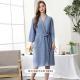 Womens Thin Couples Nightgown Three Quarter Sleeve Bathrobe