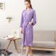 Womens Thin Couples Nightgown Three Quarter Sleeve Bathrobe