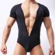 Mens Stretch Tight Exercise Fitness Breathable Body Shaping Vest One-piece Suit
