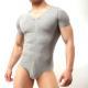 Mens Stretch Tight Exercise Fitness Breathable Body Shaping Vest One-piece Suit