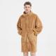 Mens Camel Fleece Zipper Cardigan Nightgown