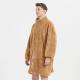 Mens Camel Fleece Zipper Cardigan Nightgown