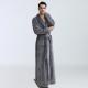 Mens Winter Coral Fleece Nightgown Homewear Thickened Pajamas