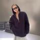 Mens Casual All-Match Knitted Half-Zip Sweater