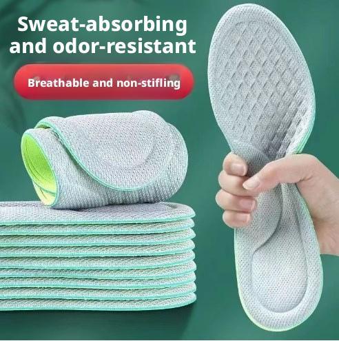 Sports Insoles-Green background and gray-38 Size-1 pair - Option1