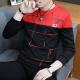 Mens Round-Neck Colorblock Stripe Long-Sleeve Sweatshirt