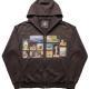 Printed Hooded Cardigan Zip-Up Sweatshirt