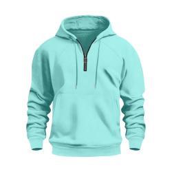 Mens Casual Sports Half-Zip Hoodie