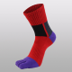Sports mid-tube five-finger socks-red-cotton-1 pair - Option1