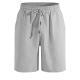 Mens Loose-Fit Solid-Color Cotton-Linen Shorts