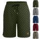 Mens Letter-pattern Jacquard Mid-rise Athletic Loose-fitting Shorts