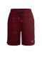 Mens Letter-pattern Jacquard Mid-rise Athletic Loose-fitting Shorts