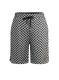Mens Letter-pattern Jacquard Mid-rise Athletic Loose-fitting Shorts