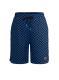 Mens Letter-pattern Jacquard Mid-rise Athletic Loose-fitting Shorts