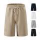Mens Jacquard Lightweight Casual Loose-fit Shorts
