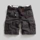 Mens Multi-Pocket Pants Loose-Fit Casual Cropped Trousers