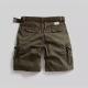 Mens Multi-Pocket Pants Loose-Fit Casual Cropped Trousers